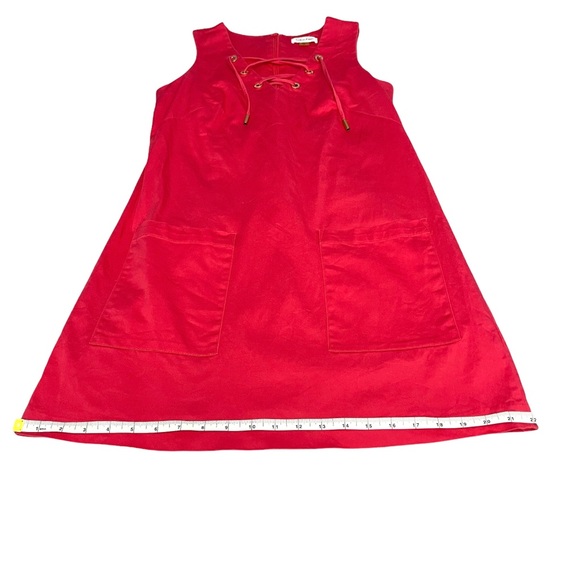 Calvin Klein Women's V Neck with Lace Dress in Bright Pink size 6P/SP - Picture 8 of 10